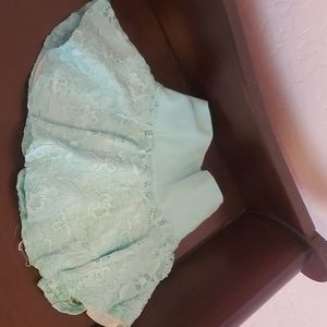 Blue lace skirt